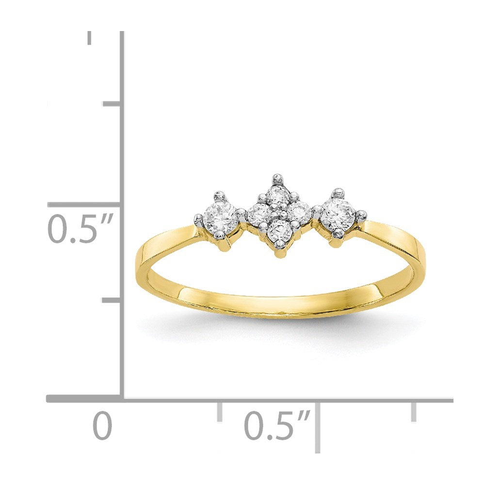 10k yellow gold cz ring 10c1178