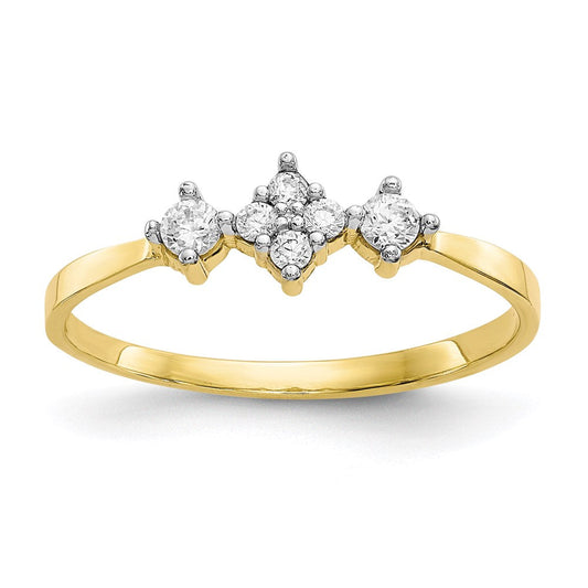 10k yellow gold cz ring 10c1178
