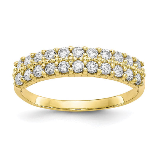10k yellow gold fancy cz ring 10c1252