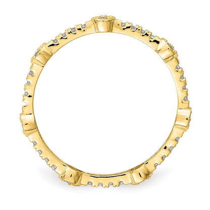 10k yellow gold cz ring 10c1383