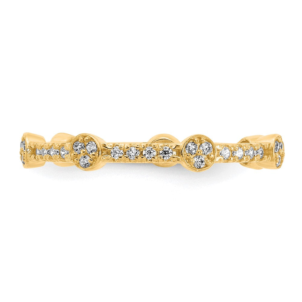 10k yellow gold cz ring 10c1383
