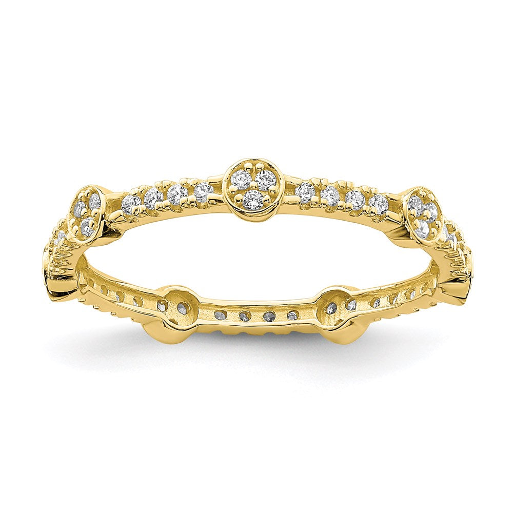 10k yellow gold cz ring 10c1383