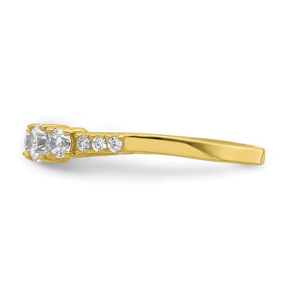 10k yellow gold cz fancy childs ring 10c1388