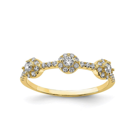 10k yellow gold cz stackable ring 10c1393