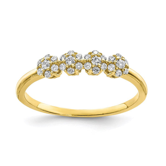 10k yellow gold cz stackable ring 10c1394