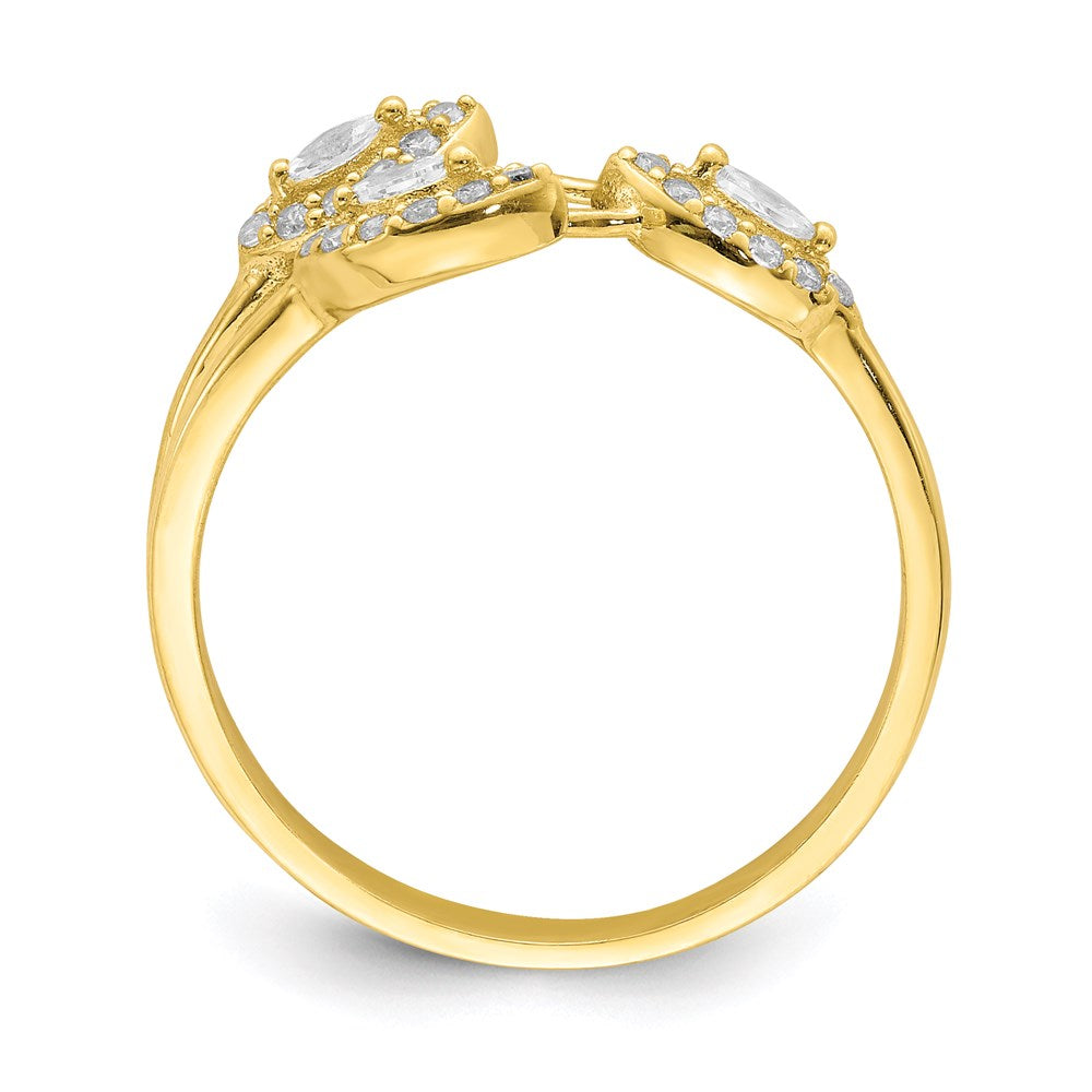 10k yellow gold cz fancy ring 10c1395