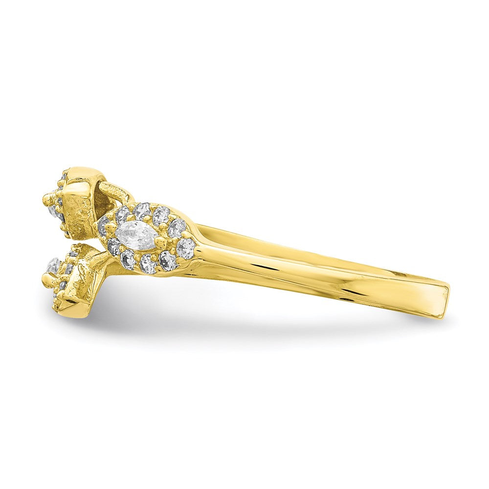 10k yellow gold cz fancy ring 10c1395