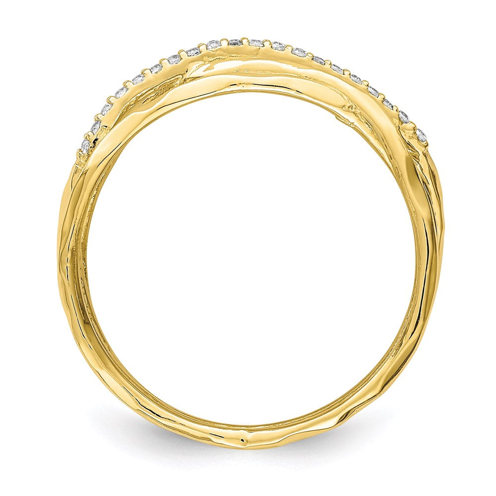 10k yellow gold cz ring 10c1399