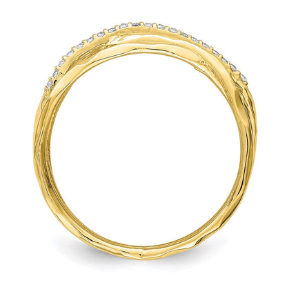 10k yellow gold cz ring 10c1399