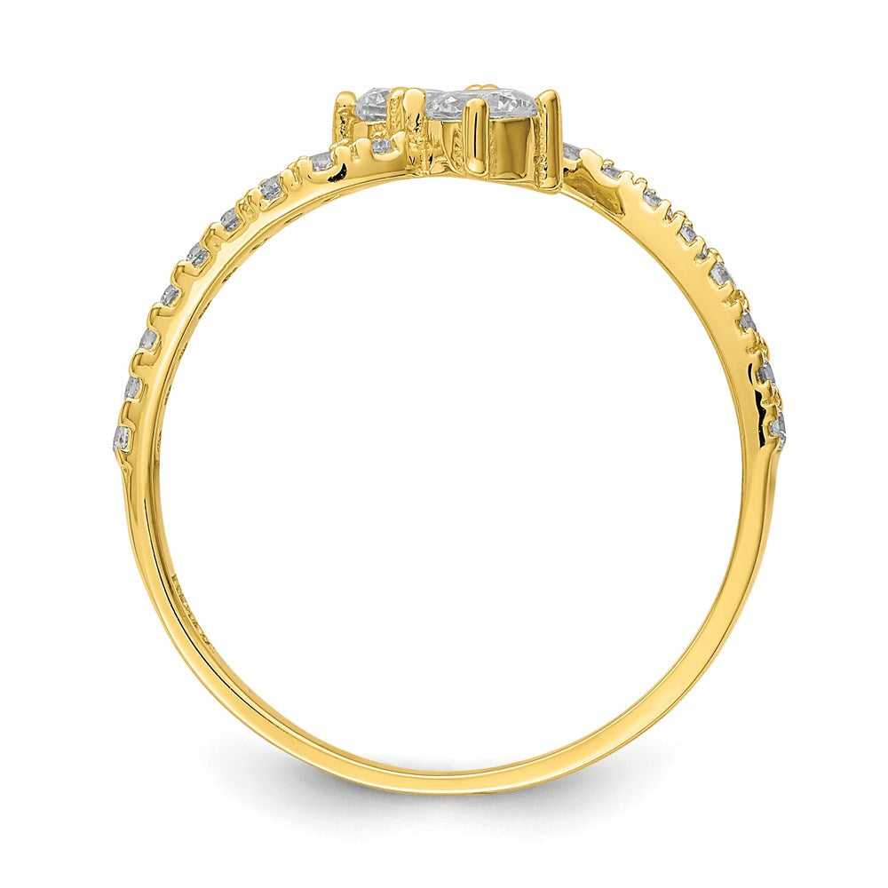10k yellow gold cz fancy ring 10c1408