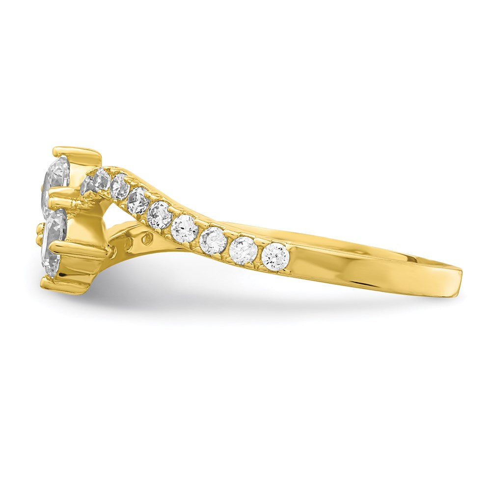 10k yellow gold cz fancy ring 10c1408