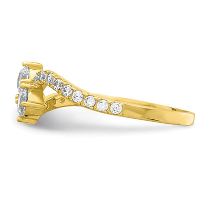 10k yellow gold cz fancy ring 10c1408