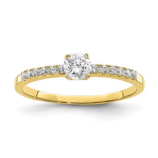 10k yellow gold cz fancy ring 10c1410