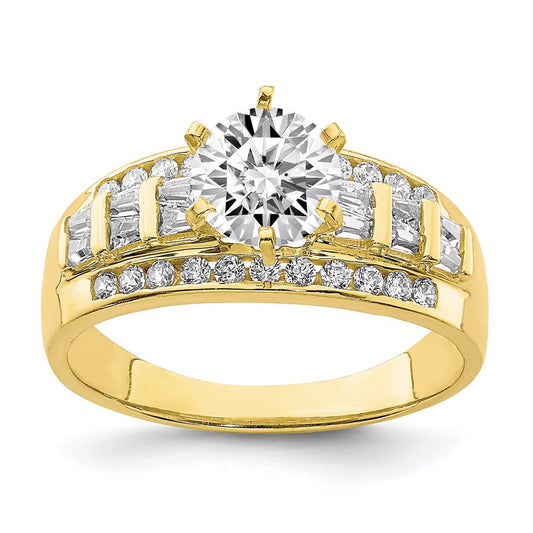 10k yellow gold cz micropave ring 10c1417