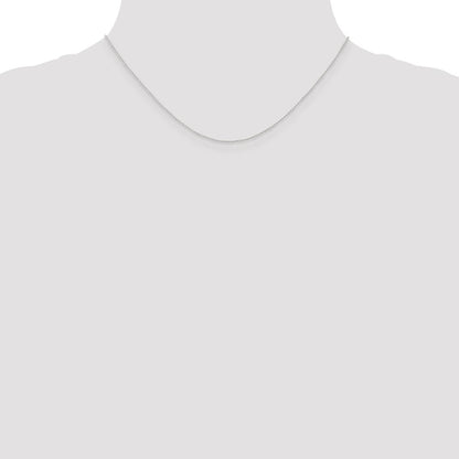 10k White Gold .5mm Carded Curb Chain Necklace