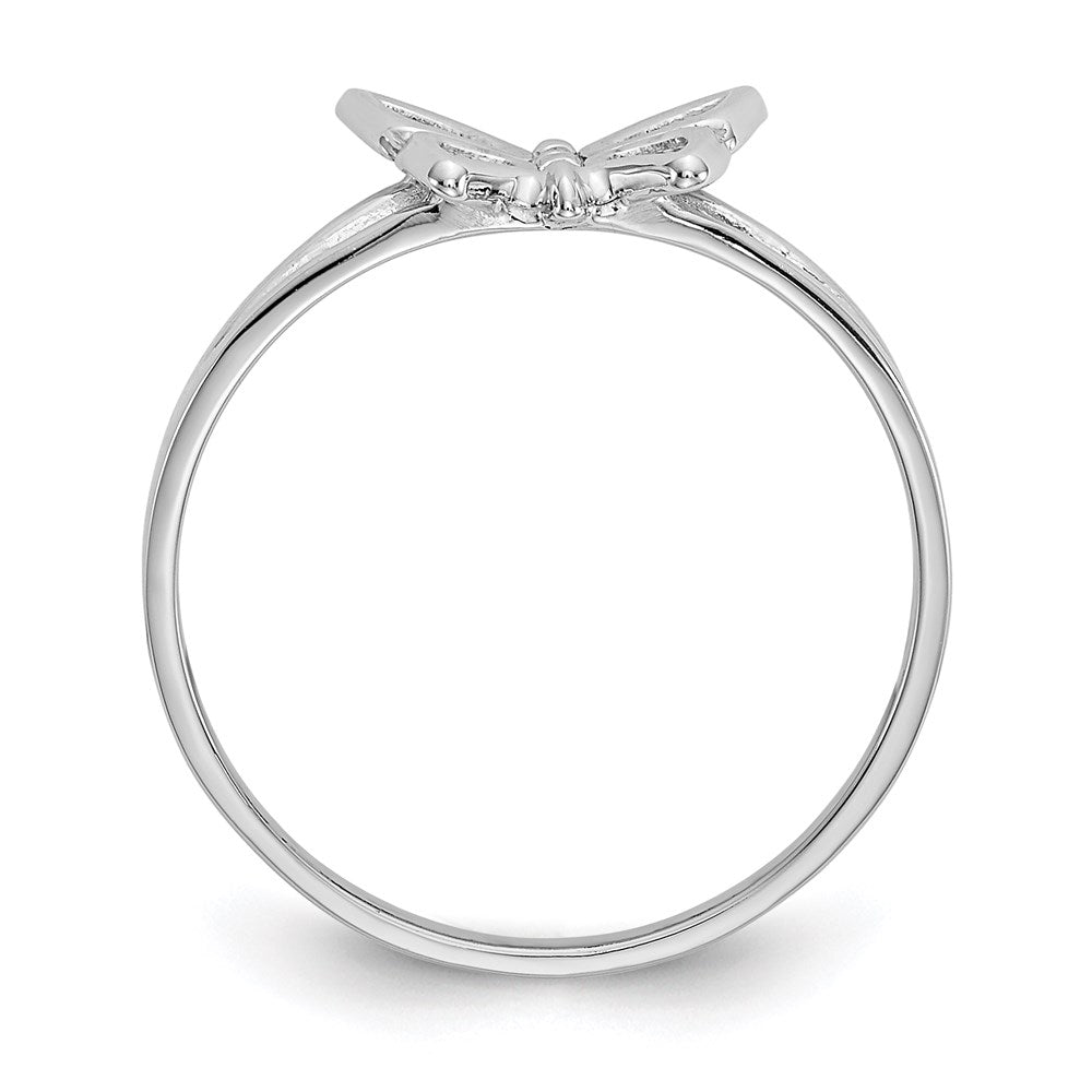 10k white gold butterfly ring 10wc25