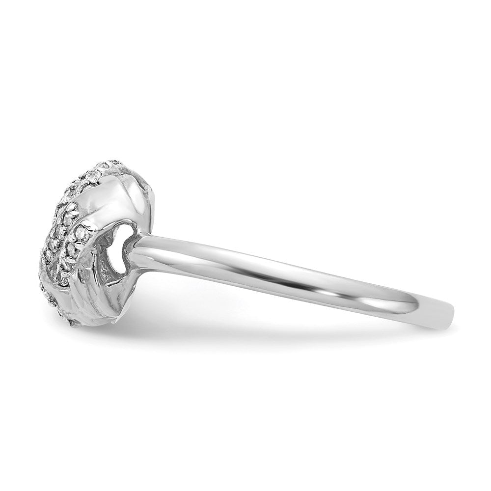 10k tiara collection white gold polished real diamond ring 10x476w