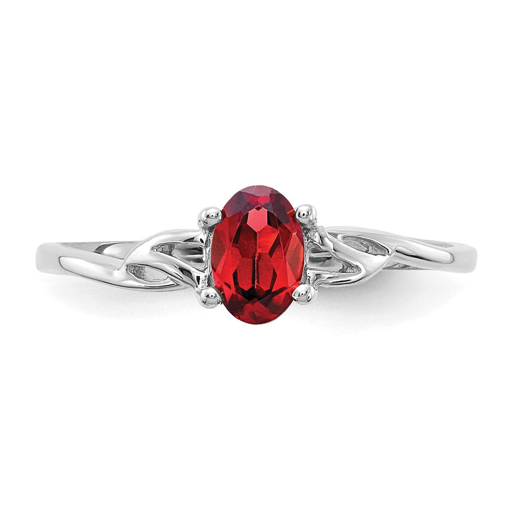 10K White Gold Birthstone Ring Mounting