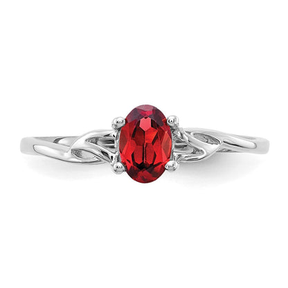 10K White Gold Birthstone Ring Mounting
