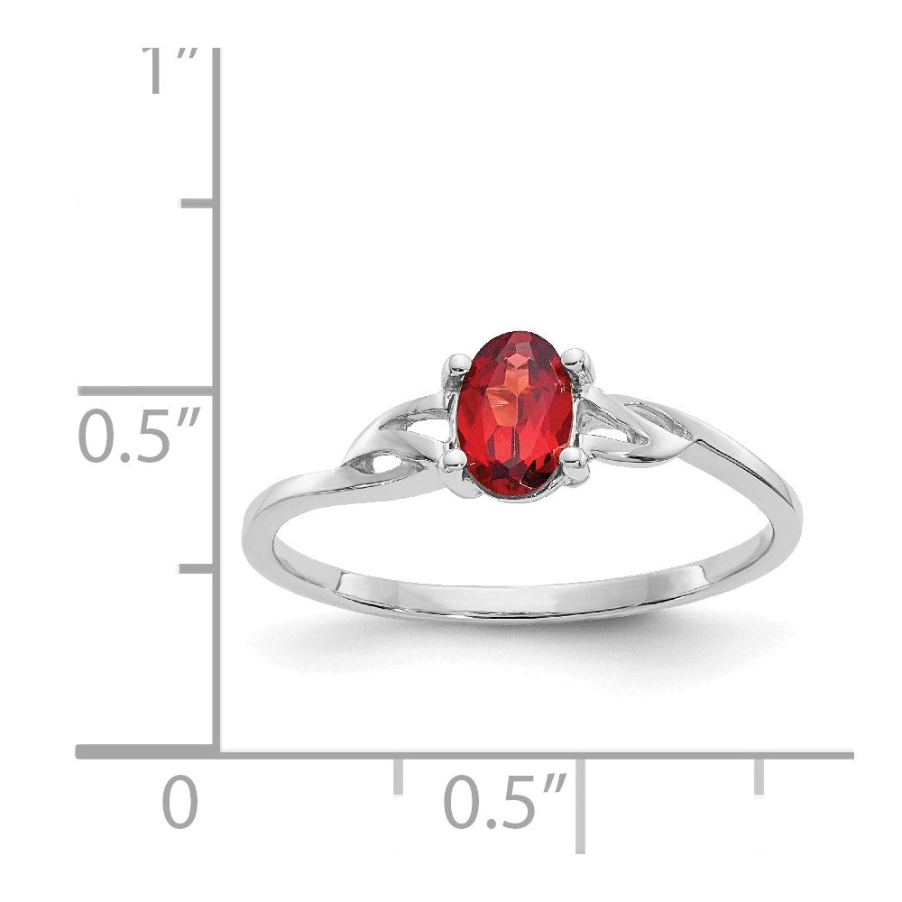 10K White Gold Birthstone Ring Mounting