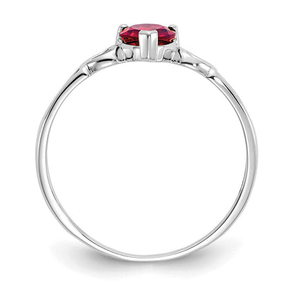 10K White Gold Birthstone Ring Mounting