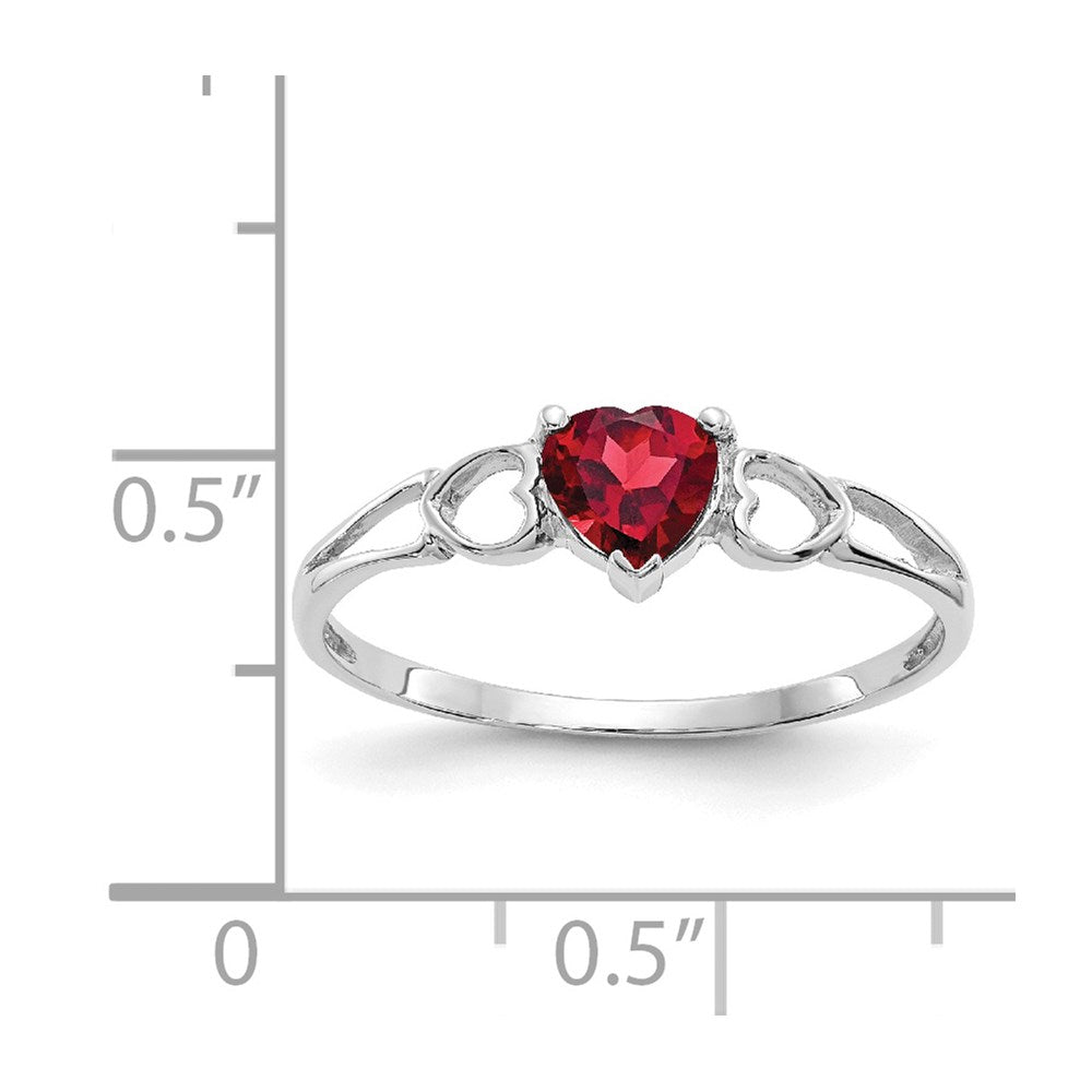 10K White Gold Birthstone Ring Mounting