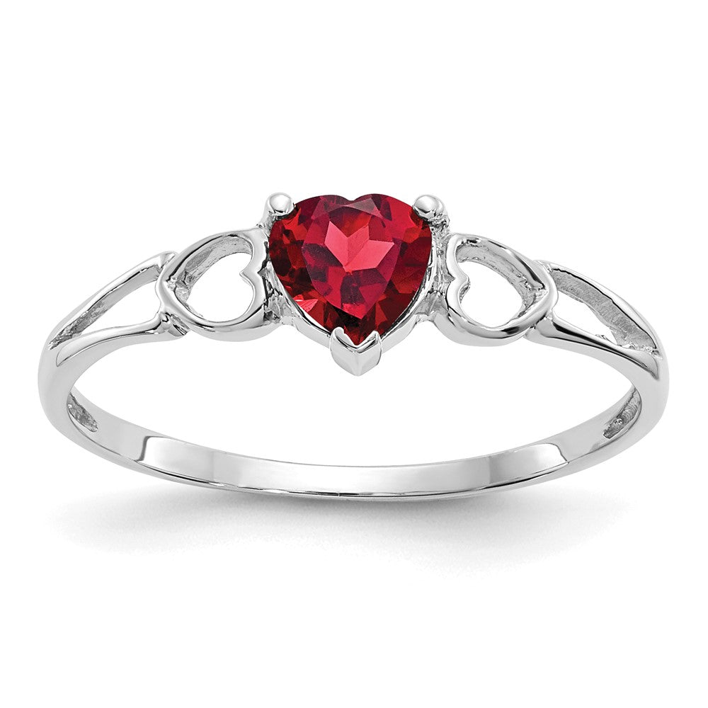 10K White Gold Birthstone Ring Mounting