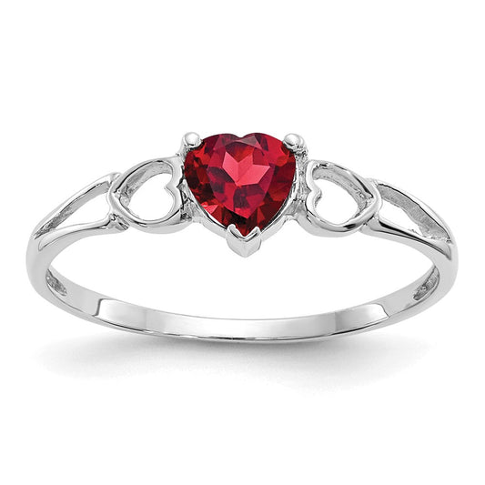 10K White Gold Birthstone Ring Mounting