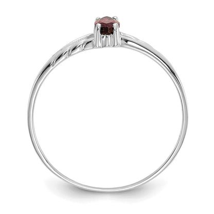 10K White Gold Birthstone Ring Mounting