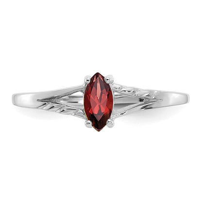 10K White Gold Birthstone Ring Mounting