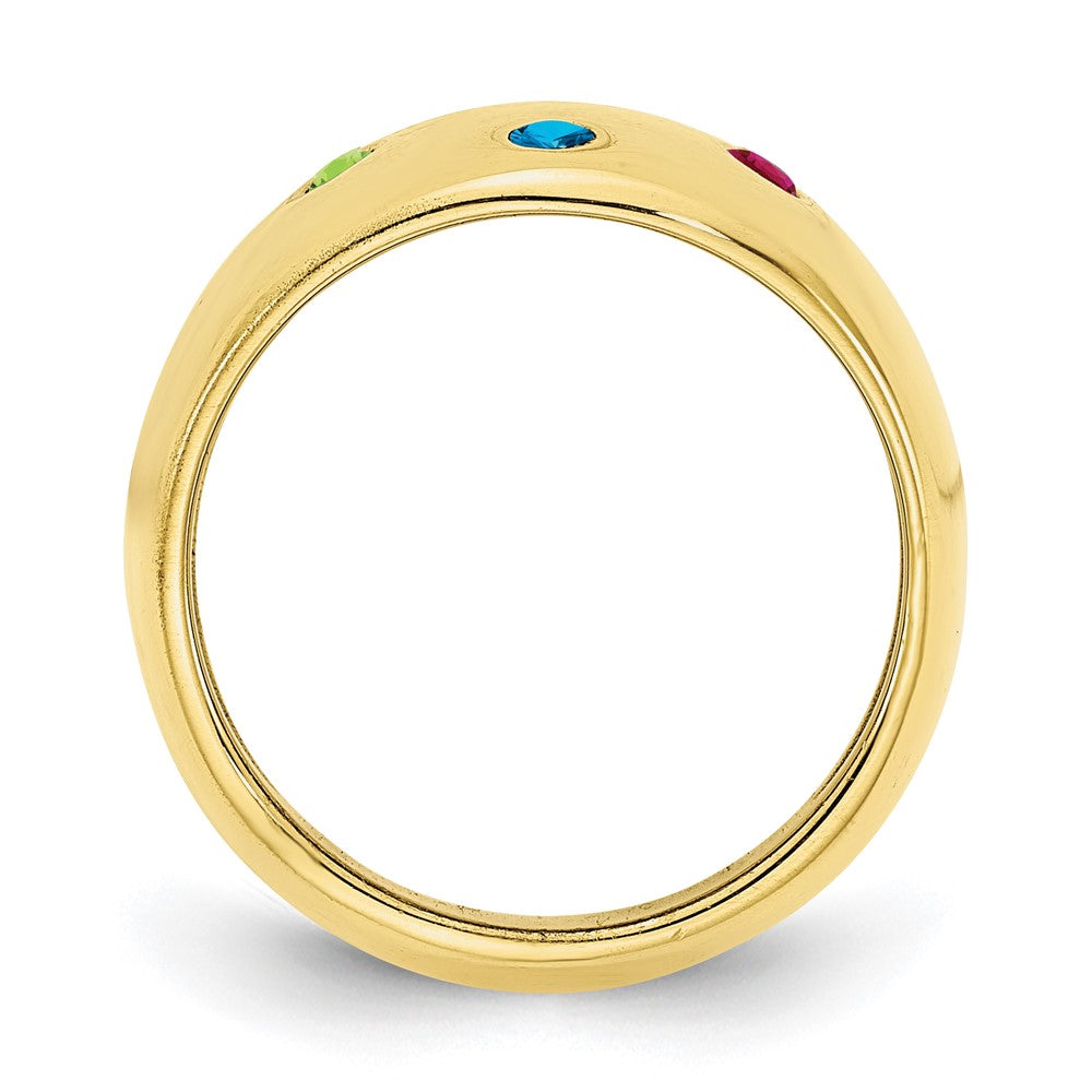 10k yellow gold 5 birthstone personalized cigar ring 10xnr113y