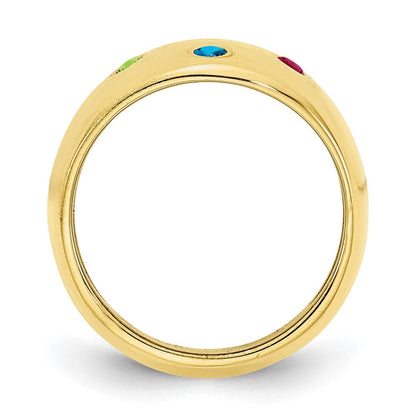 10k yellow gold 5 birthstone personalized cigar ring 10xnr113y
