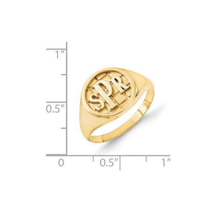 10k yellow gold monogram signet ring 10xnr46y