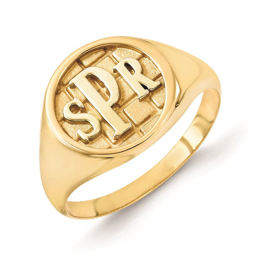 10k yellow gold monogram signet ring 10xnr46y