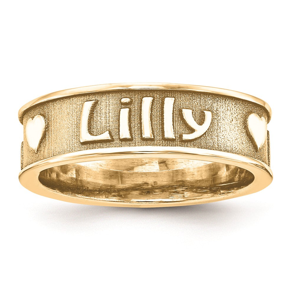 10k yellow gold casted high polish w sandblast or antique ring 10xnr55y