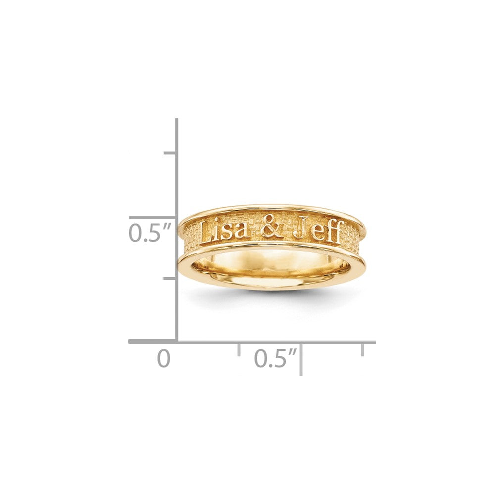 10k yellow gold casted high polish w sandblast background ring 10xnr63y