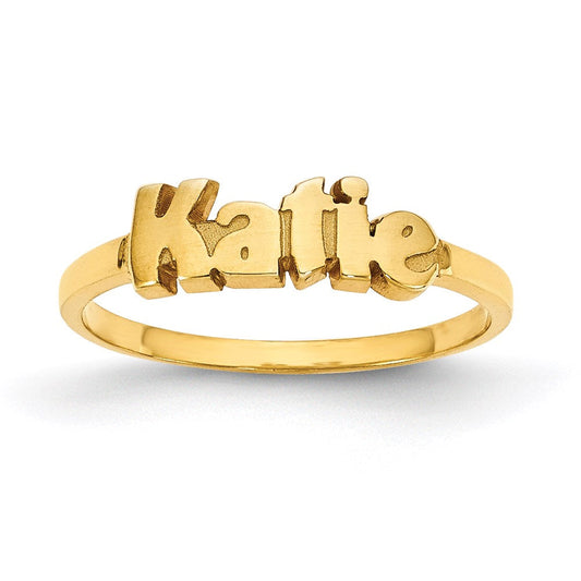 10k yellow gold polished personalized name ring 10xnr73y