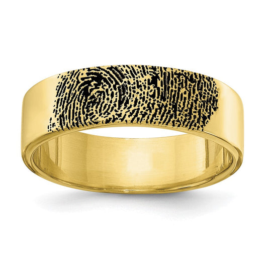 10k yellow gold fingerprint ring 10xnr95y