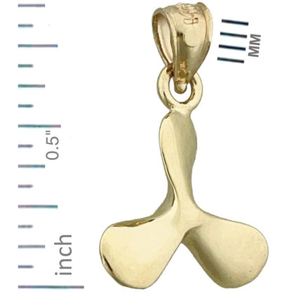 14K Gold 3D Propeller Charm