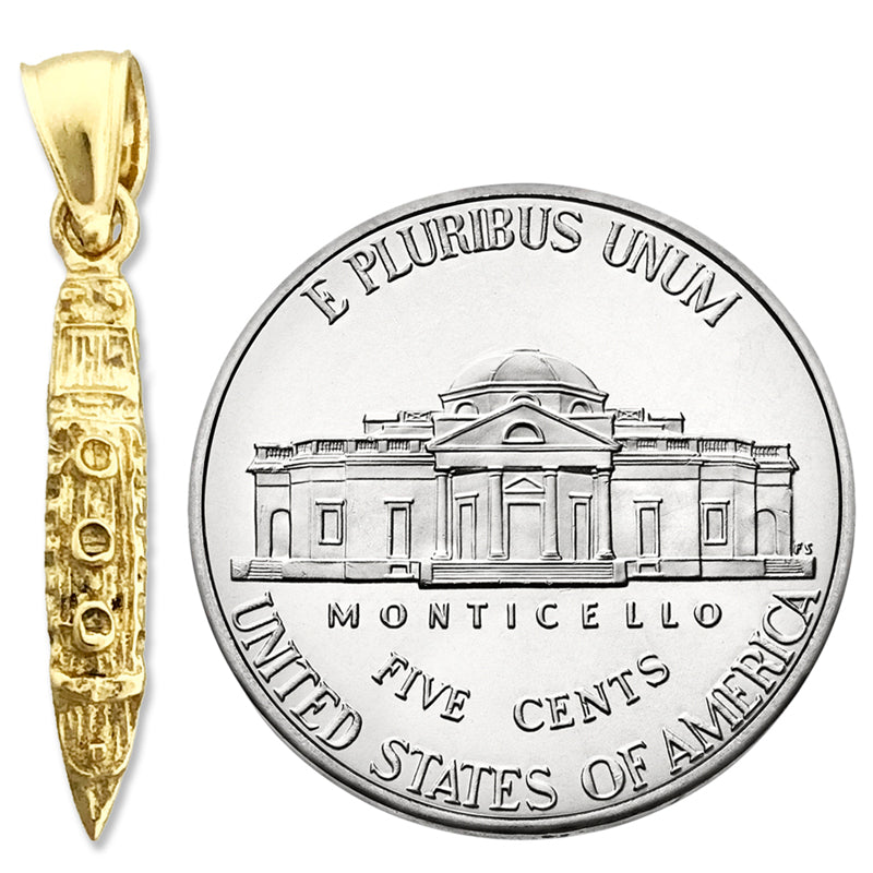 14K Gold 3-D Sea Cruise Ship Charm