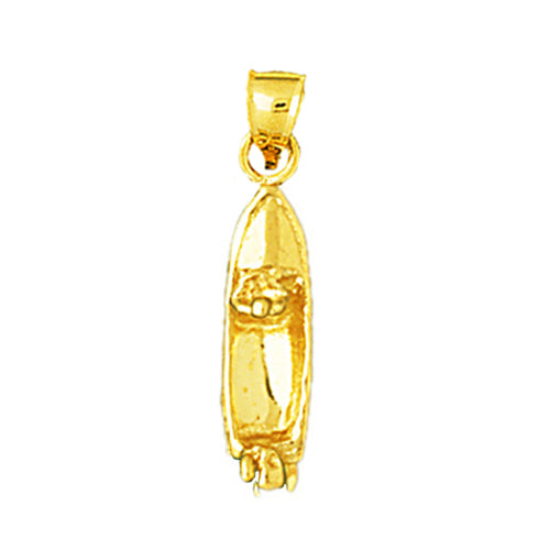 14K Gold 3D Speed Boat Charm