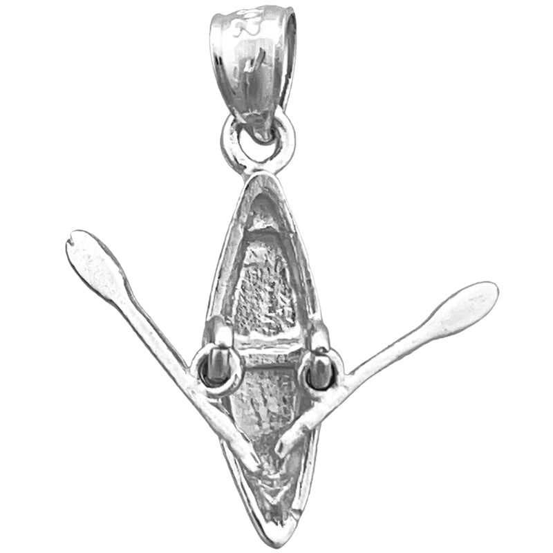 14K Gold 3-D Canoe Charm