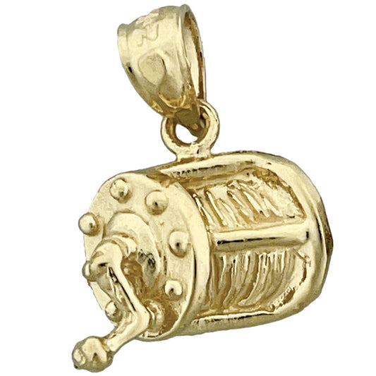 14K Gold Fishing Reel Charm
