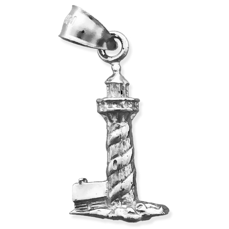 14K Gold 3D Lighthouse Charm