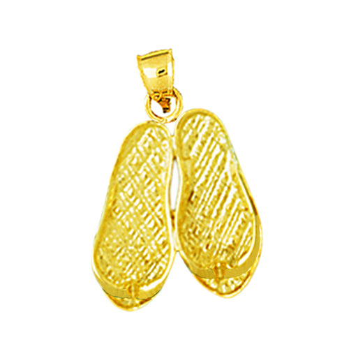 14K Gold Flip Flops Sandal Charm