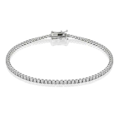 2 ct. tw. Four-Prong Natural Diamond Tennis Bracelet in 14k White Gold
