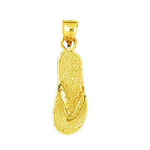 14K Gold Flip Flop Charm