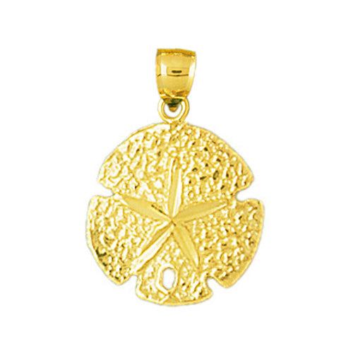 14K Gold 16MM Sand Dollar Charm