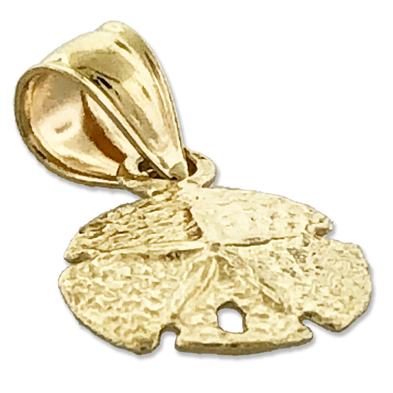 14K Gold 10MM Sand Dollar Charm