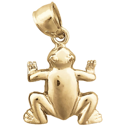14K Gold Frog Charm